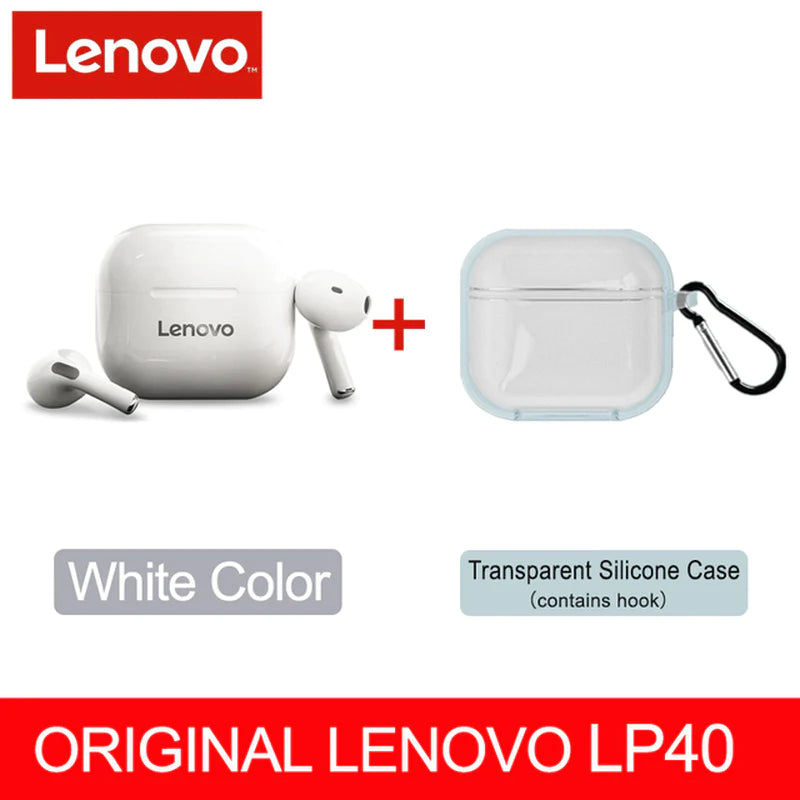 Auriculares Lenovo LP40 TWS – Inalámbricos, Estéreo, Graves Potentes y Larga Duración