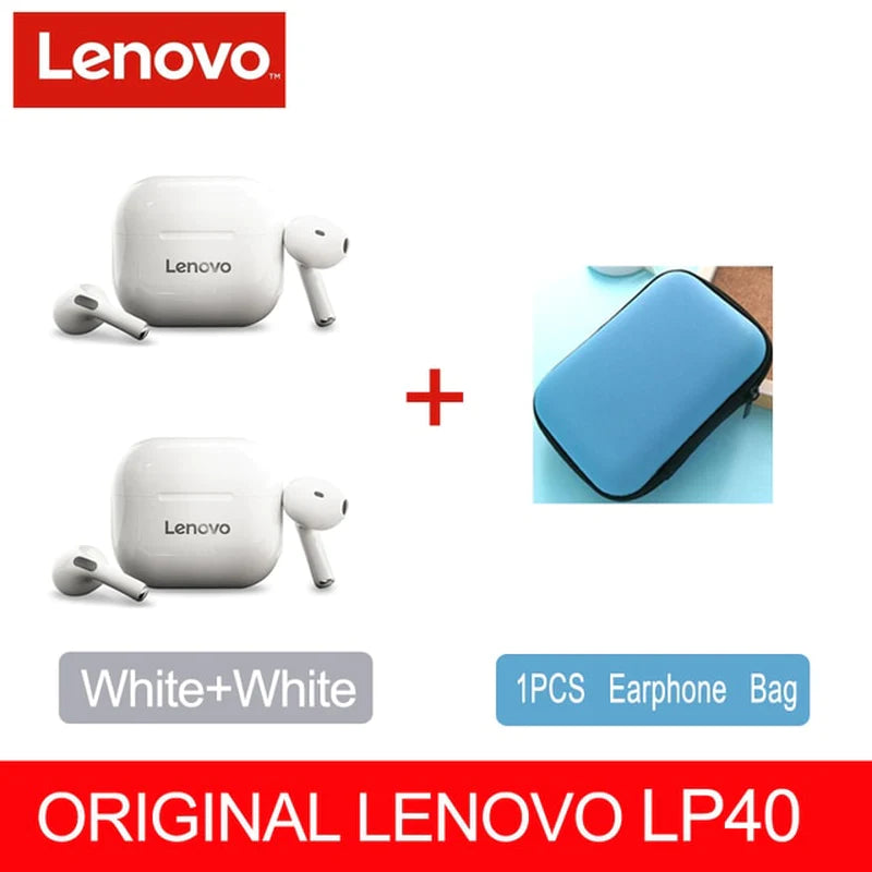 Auriculares Lenovo LP40 TWS – Inalámbricos, Estéreo, Graves Potentes y Larga Duración
