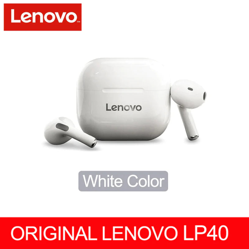 Auriculares Lenovo LP40 TWS – Inalámbricos, Estéreo, Graves Potentes y Larga Duración