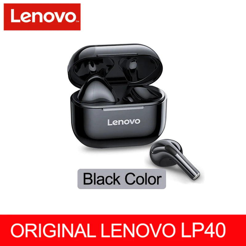Auriculares Lenovo LP40 TWS – Inalámbricos, Estéreo, Graves Potentes y Larga Duración