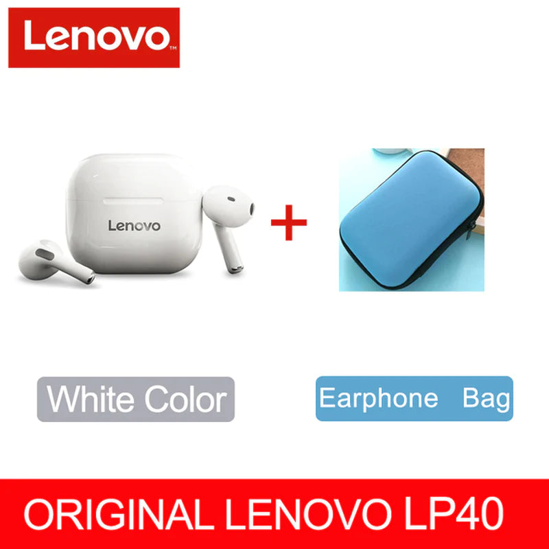 Auriculares Lenovo LP40 TWS – Inalámbricos, Estéreo, Graves Potentes y Larga Duración