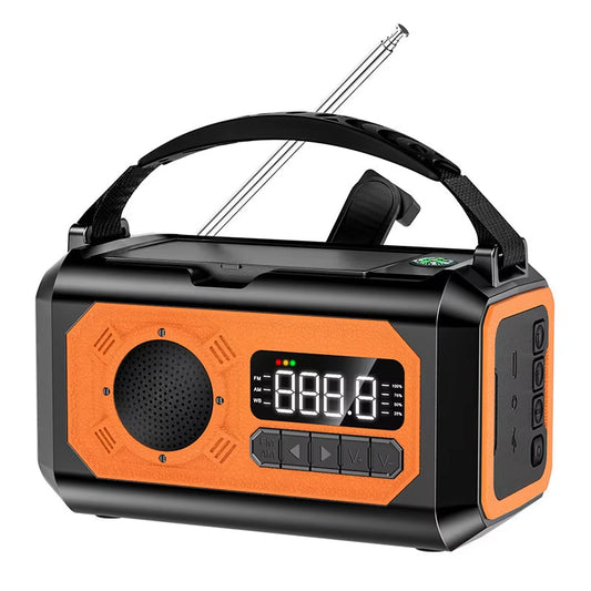 12000Mah Emergency Radio Multifunction Radio Hand Crank Solar AM/FM/NOAA Weather Radios with LED Flashlight Power Bank Charger