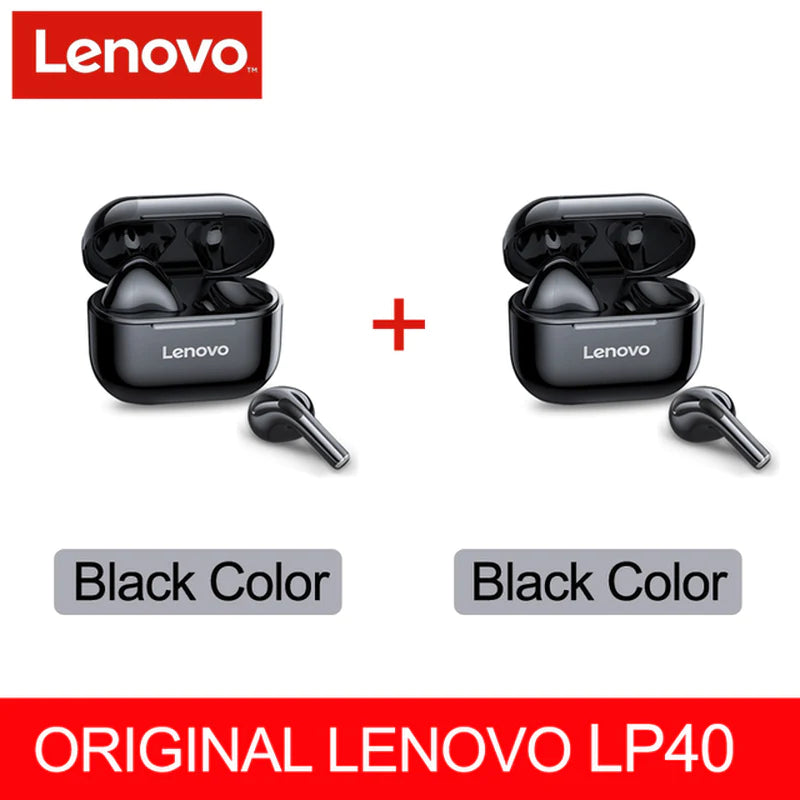 Auriculares Lenovo LP40 TWS – Inalámbricos, Estéreo, Graves Potentes y Larga Duración